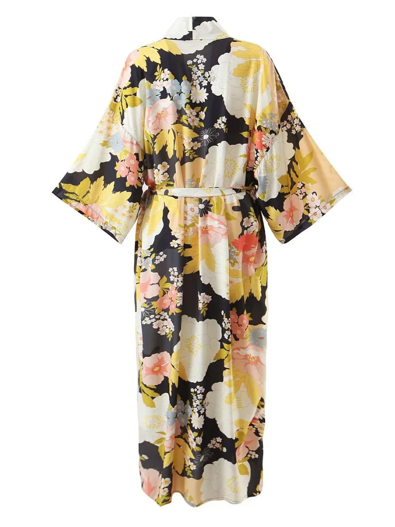 long kimono jacket, vintage kimono, bohemian jacket, christmas gift, gift for her - Image 2
