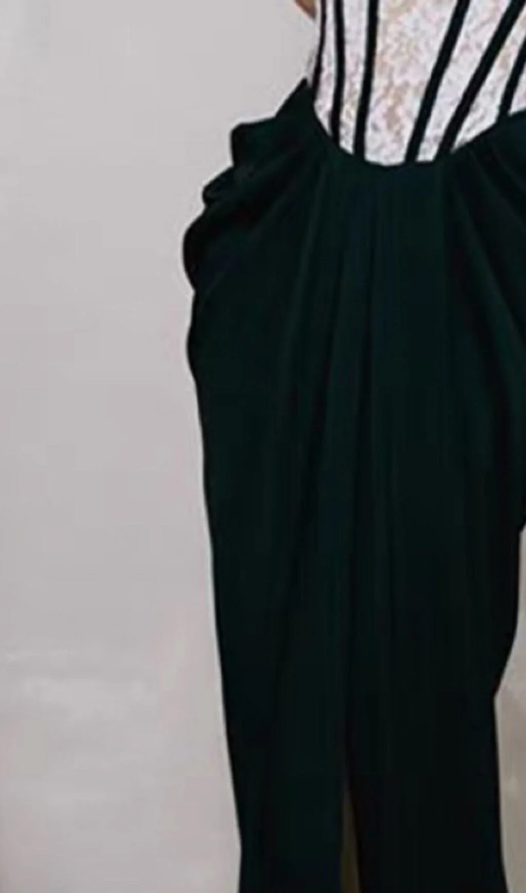 Bandeau Lace Stitched Dress in Black - Image 4