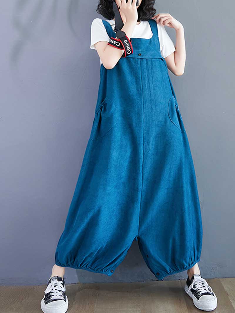 Call My Name Cotton Overall Baggy Dungarees