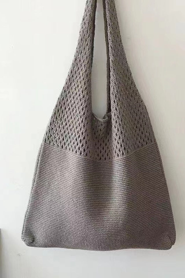 Knit Design Shoulder Bag - Image 15