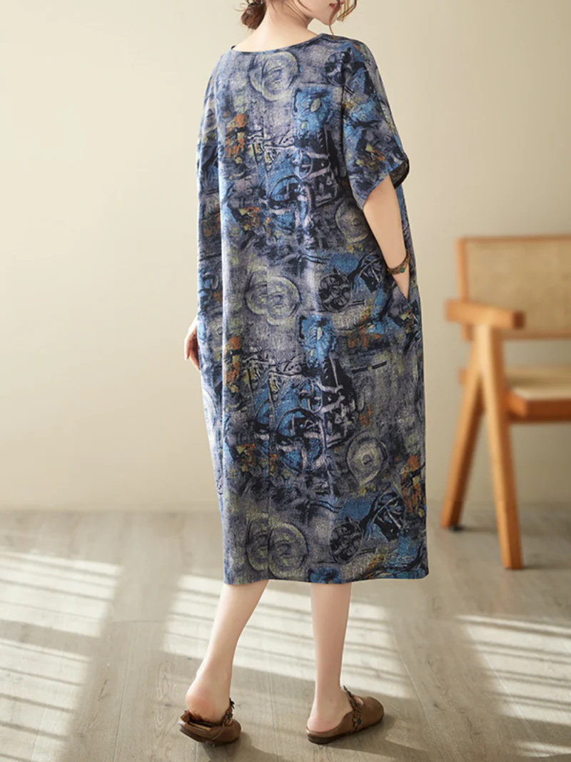 Love Yourself Cotton V-neck Midi Dress - Image 2
