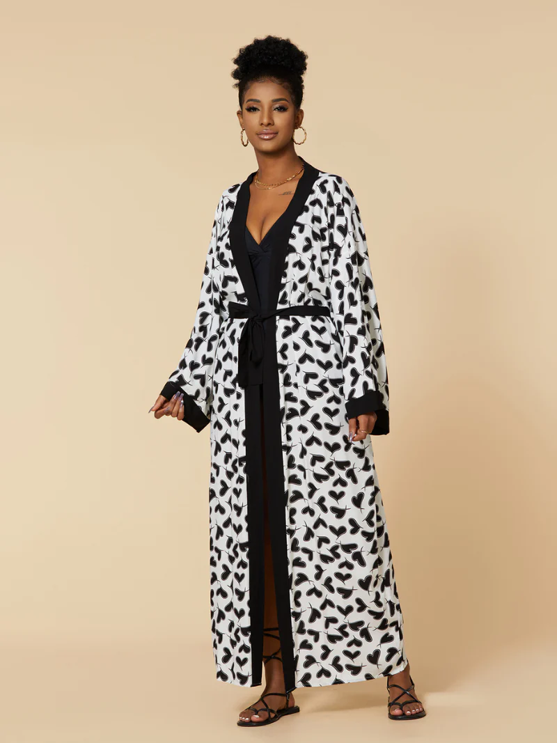Music Of Love Rayon Long Kimono Jacket - Image 8