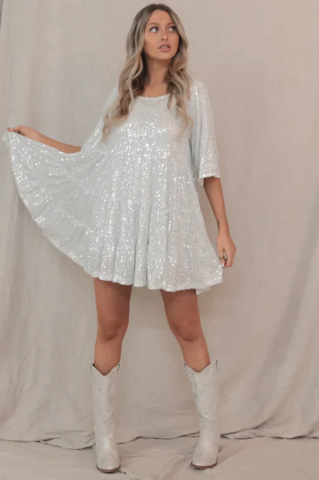 My Queen Sequin Baby Doll Dress - Image 17