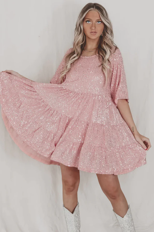 My Queen Sequin Baby Doll Dress - Image 20