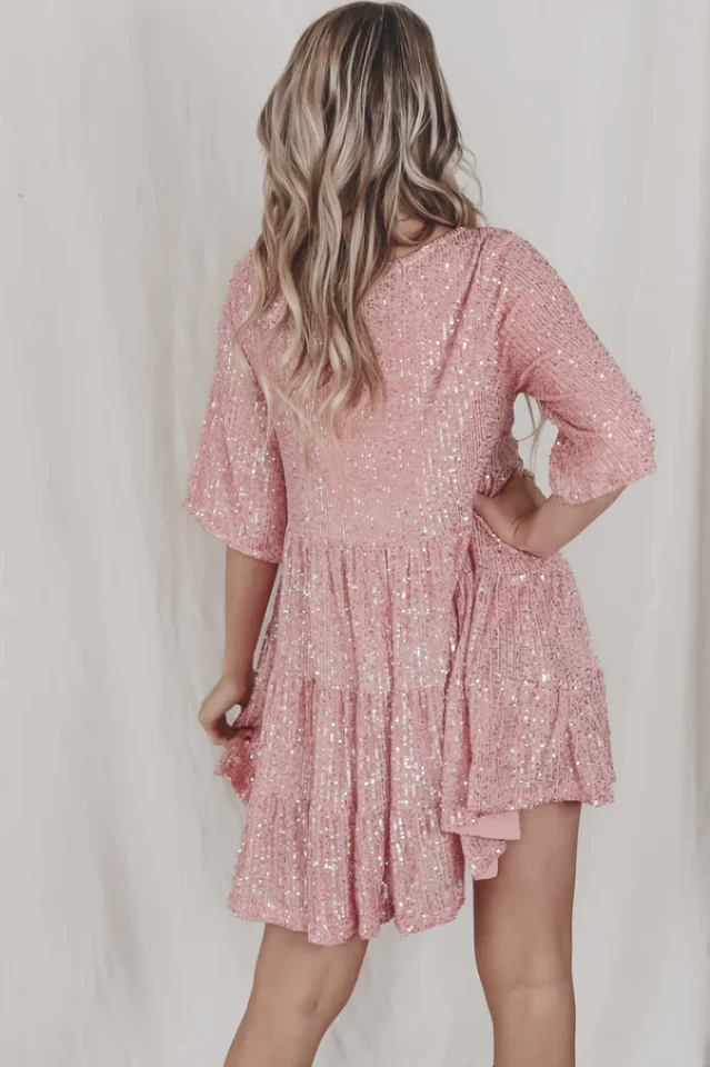 My Queen Sequin Baby Doll Dress - Image 21