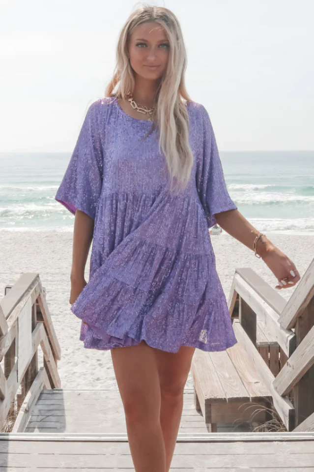 My Queen Sequin Baby Doll Dress - Image 29