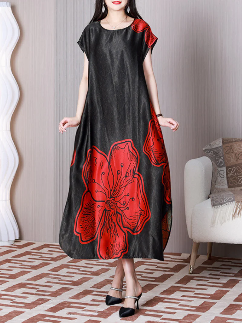 Sweet Memory Round Neck A-line Dress - Image 3